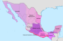 political-linguaphile:  cufuleferofo:  Mapa sobre las variedades del español hablado en México. Fuente: Lope Blanch (2009). “México”. En Alvar, Manuel (dir). Manual de dialectología hispánica: el español de América. Barcelona: Ariel. p 89.