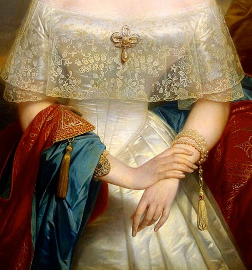 the-garden-of-delights: “Portrait of Grand Duchess Olga Nikolaevna of Russia” (1848) (de