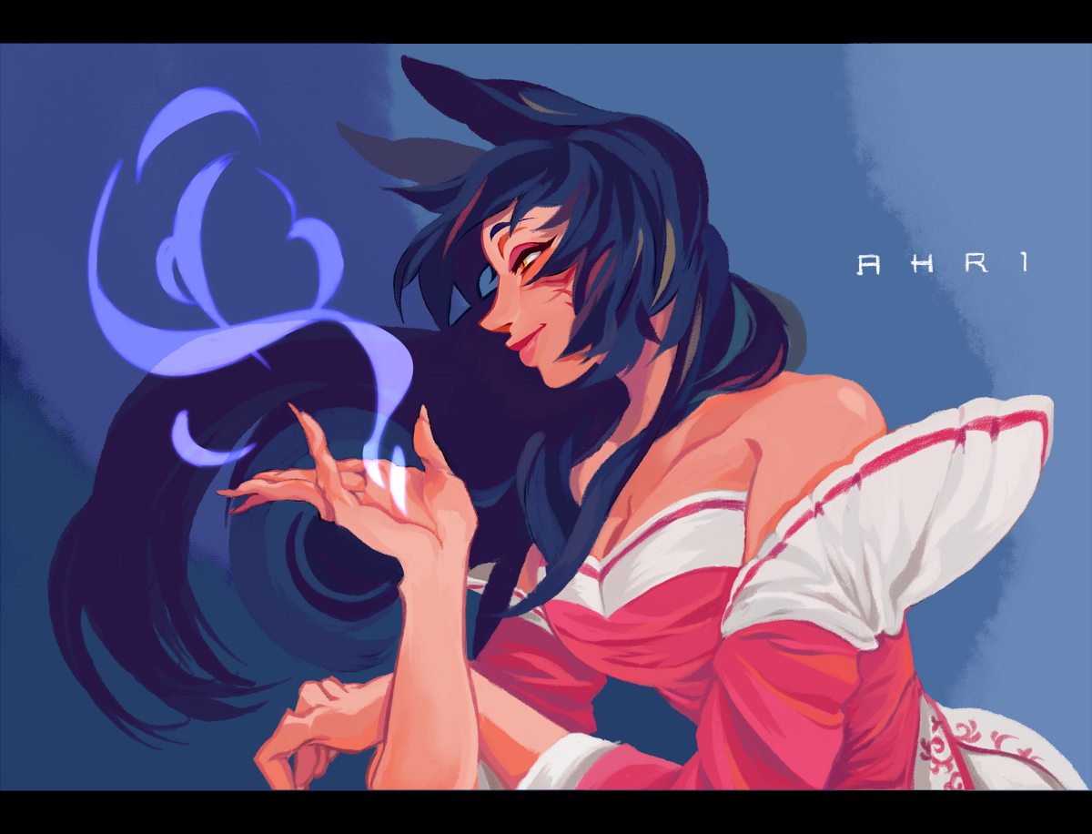 parachuter:  an ahri for paint practice bc my friend got me into LoL smh