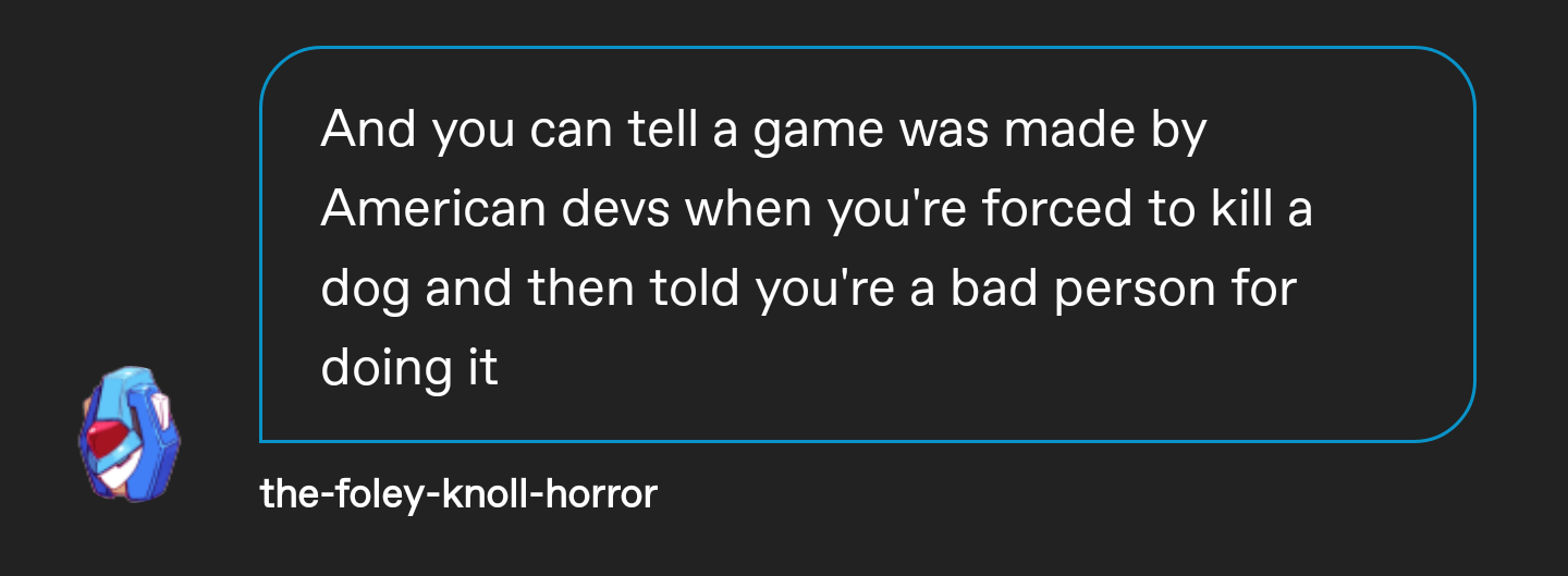 pancakeke:pancakeke:you can tell a game was made by Japanese devs when the dogs in