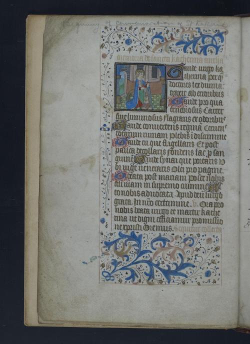 Pages from a Fragment of a book of hours, Ms. Codex 681, perhaps the use of Sarum although it’s so f