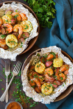 justfoodsingeneral:Grilled Shrimp Boil Packets