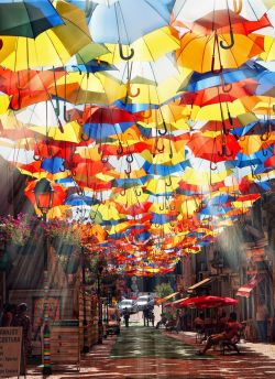 anasaltukhaifi:  Umbrellas Street, Portugal.