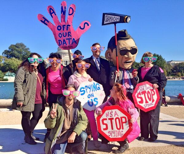 angelclark:  #StopWatchingUs Thousands Protest Against NSA Spying In DC (PHOTOS)