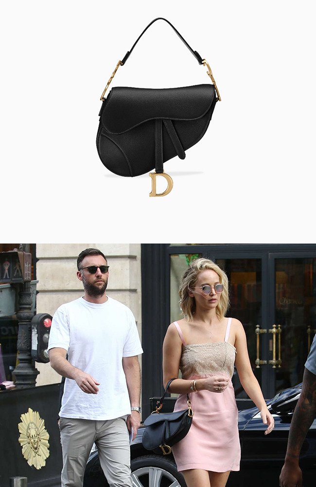 dior black saddle bag outfit