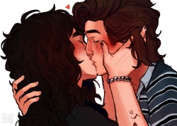 cholvoq:Oh kiss me, kiss me, kiss me- 🎶💋I’ve listened to so much of The Cure while drawing this, they’re literally so Steddie-coded istg—