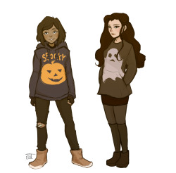 piebears:  spooky sweater girlfriends   &lt;3 &lt;3 &lt;3