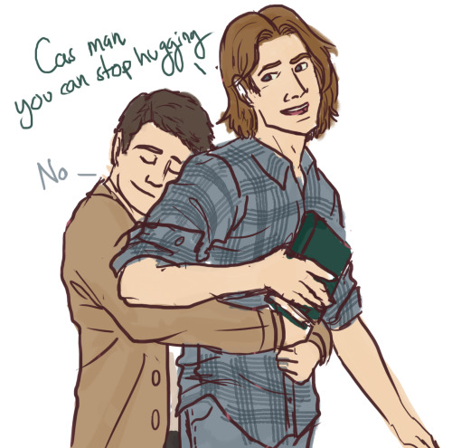 mundosdepapel:  I just can’t with so much cute.  cuddler Cas is my new headcanon.