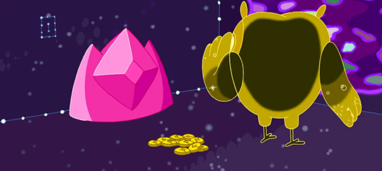 adventuretimeconspiracies:  And if I revisit the concept of an authority that PUT the Cosmic Owl in charge of prophetic dreams — look at the thing that materializes the dream tokens.Of course that’s a really familiar design.Crystals Have Power:And