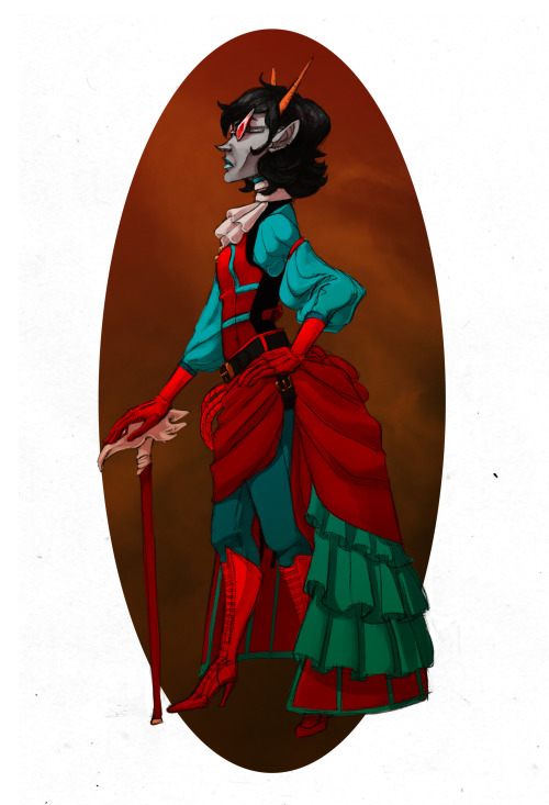 A steampunk Redglare for my darling Ursula inspired by our team’s fic Prometheus and Eurydice!