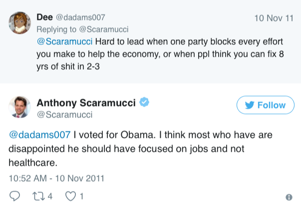 micdotcom:  According to Anthony Scaramucci’s Twitter, he believes in climate change