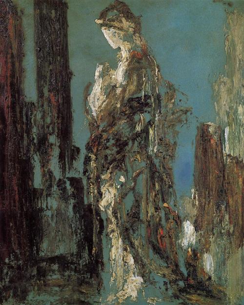 gustave-moreau:Study of Helen, 1890, Gustave MoreauMedium: oil,cardboard