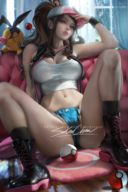 youngjusticer:One of the hottest trainers.Hilda, by Yue Wang.