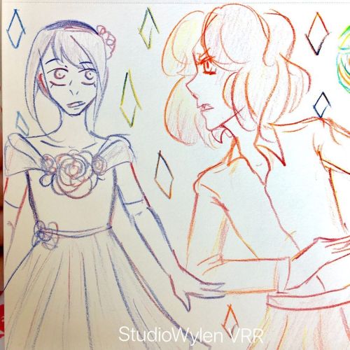 Some sketches with multicolor pencils. . . . #oc#flowersforoldgraves#kohinoorhardtmuth#animeartwork#