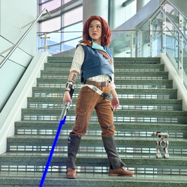 My Cal Kestis cosplay for WonderCon Day 2!!! So happy I could cosplay as mah fave Jedi!