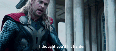 poledanceloki:Thor being unimpressed by his enemies through the years.