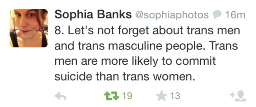 whatisthat-velvet:sherilynhorne:whatisthat-velvet:Sophia Banks listing ways that cis people can be b