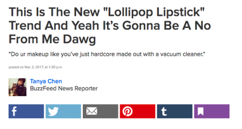 marsincharge: buzzfeed:  ¯\_(☉_☉)_/¯  This looks like you were kissing and had crappy lipstick and no lip liner on 