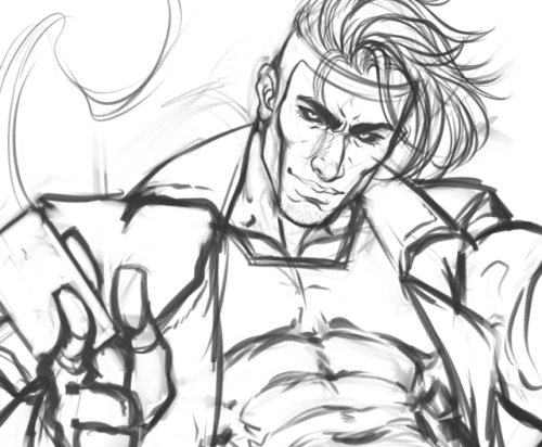 eroticlava: Sketched out the Gambit pinup for Patreon. I am actually SO happy to be finally drawing 