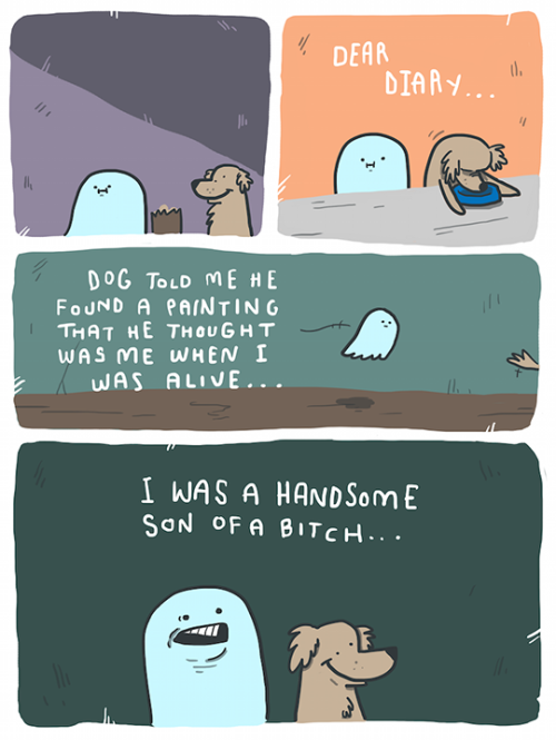 fuckyeahcomicsbaby:  A Ghost’s Best Friend(Original Black/White Comic)