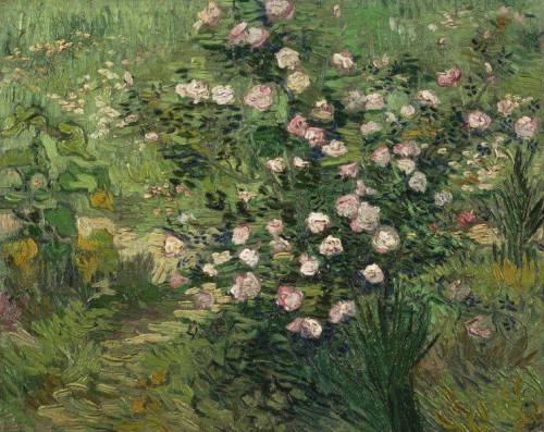alongtimealone:  Vincent van Gogh (Dutch, 1853-1890), Roses, 1889. Oil on canvas, 33 x 41.3 cm. National Museum of Western Art, Tokyo, Japan. 
