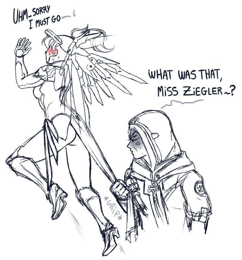 murasaki-yuri:  maxaholic:  when ur playing as pharah and u have both ana and mercy