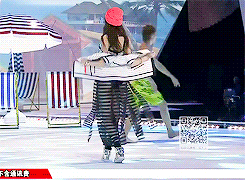  nana dancing and enjoying herself on the runway 