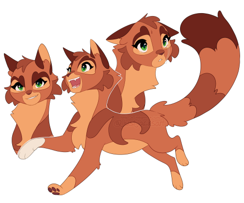 Squirrelflight! And a more simplified version of the design thats easier to draw/animate should I ev