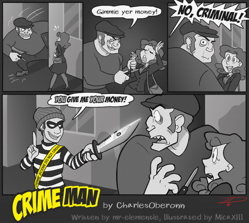 g1sunstreaker:charlesoberonn:micaxiii:Crime ManA comic comissioned by @charlesoberonnIt was amazing 