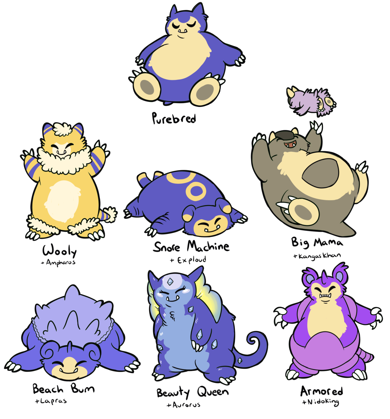 lucheeky:  I really like the trend of Pokemon hybrids, so I wanted to make my own