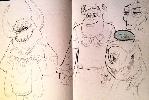 bekuh:some monsters university doodlesi love this movie so much
