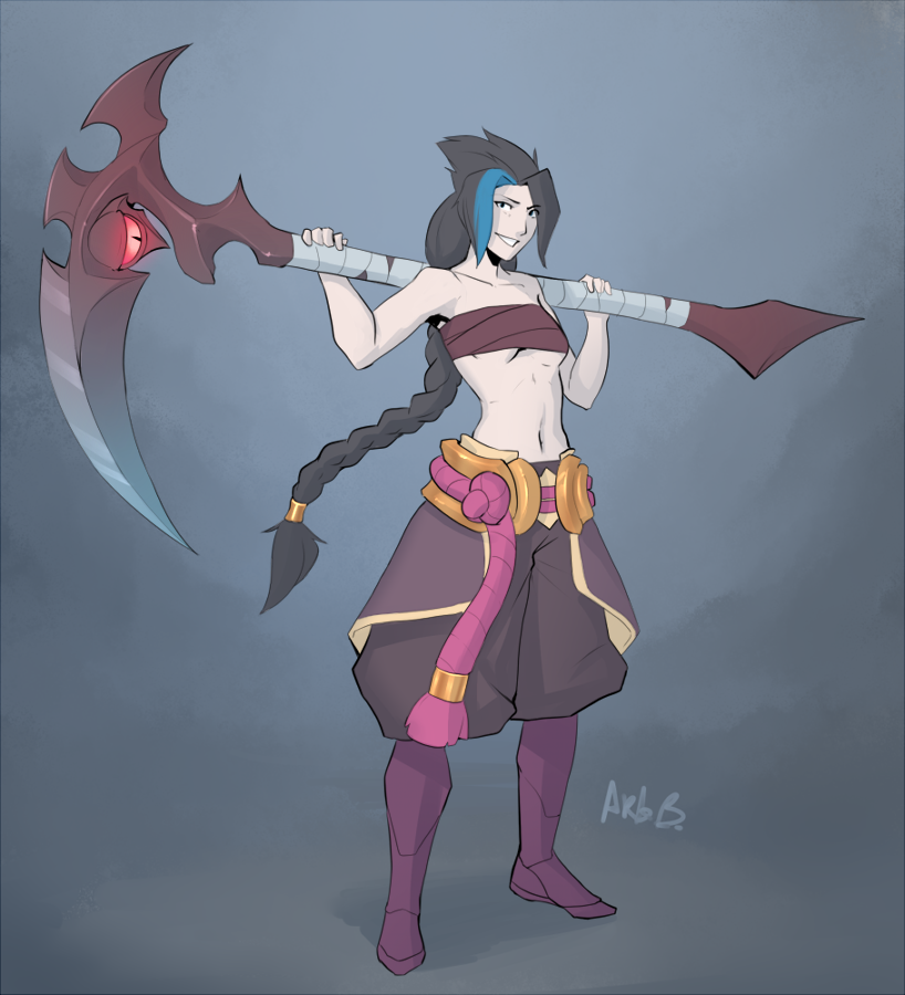 arbuz-budesh:  Commission series for Arestene for genderbend Kayn from LoL getting