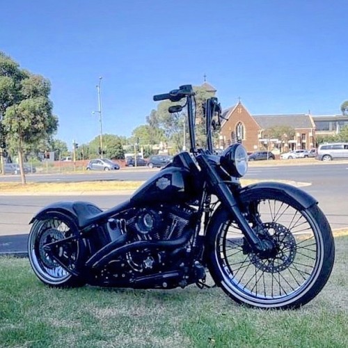 Posted @withregram • @showoffmyharley : @joshhegs Softail Slim. •••_________________________________