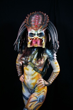 sexynerdgirls:  Predator Body Paint 