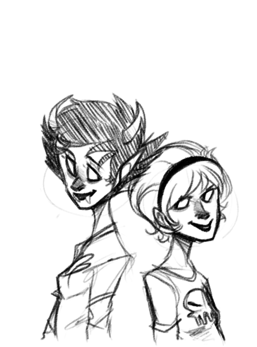 8-xenon-8:  Doodled these up last night fear my stupid height headcanons 