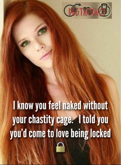 ruski75:  Lucy - can’t imagine slave without his cock cage on. It would be weird actually