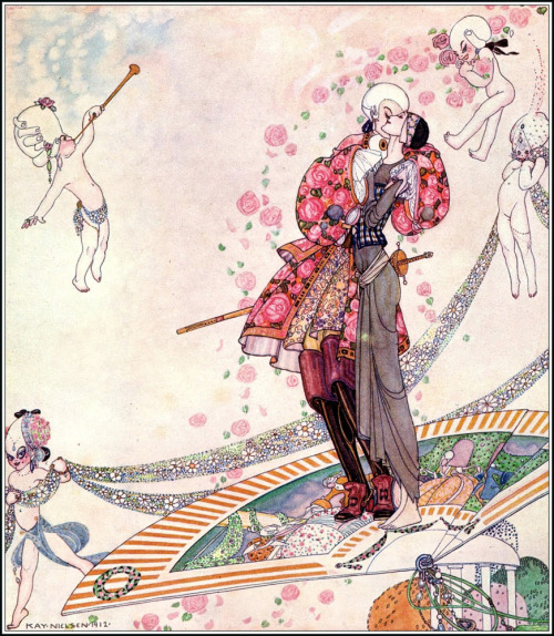 fuckyeahvintageillustration:‘In Powder & Crinoline’ - Old Fairy Tales Retold by Sir Arthur Quill