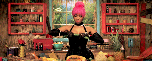 parralex0889:  all-nickiminaj: Nicki Minaj about Anaconda:   “It’s just cheeky, like a funny story. I’m chopping up the banana, at first I’m being sexual with the banana, and then it’s like, ha ha, no.”  “That was important for us to show