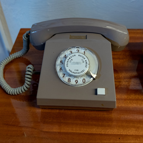 Contacting the people.Old communist East German (GDR) telephone.