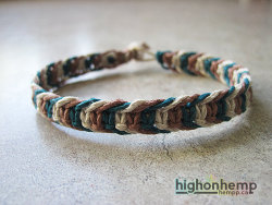 highonhemp:  Nautical Fishbone Hemp Bracelet