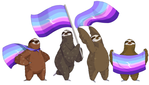 All The Sloths (Bi4Bi Flag) - Pride Sloths