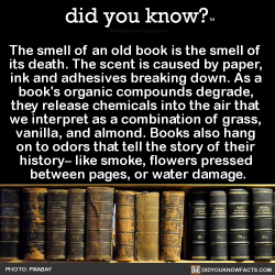 did-you-kno:  The smell of an old book is