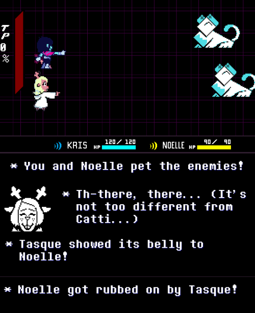 determinators:Rare Tasque dialogue! (since Noelle isn’t usually with you during Tasque fights) I thi