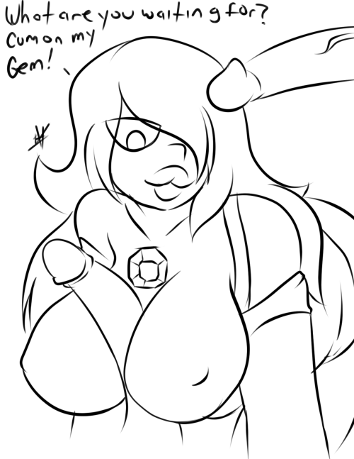 inuyuru:  Random drawing of Amethyst. What’s with me and titjobs lately?