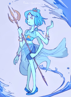 fubuku-quelquechose:  wanted to make a pearl lapis fusion!! her gem is turquoise 