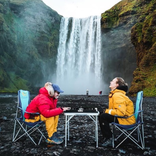 binhoboard: @bohnes @ryanfollese @josephineskriver with the most epic flicking location Iceland tour