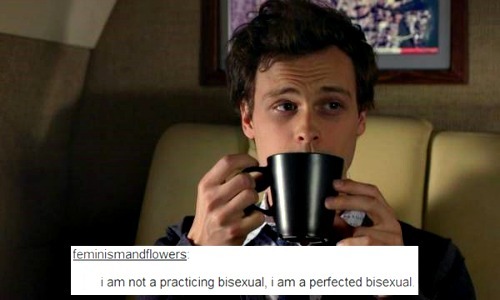 lesbianclaryfray - bisexual Spencer Reid + tumblr text posts