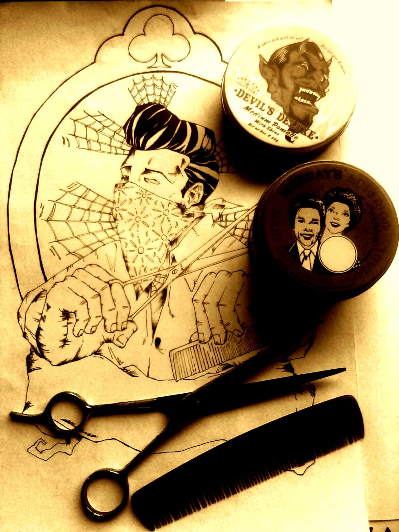 rckblyxart:  Barber Greaser ( Artwork For Sale ) 