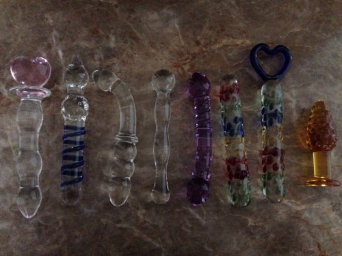 queercutie:  if you can’t tell, glass toys are my favorite 😍😍