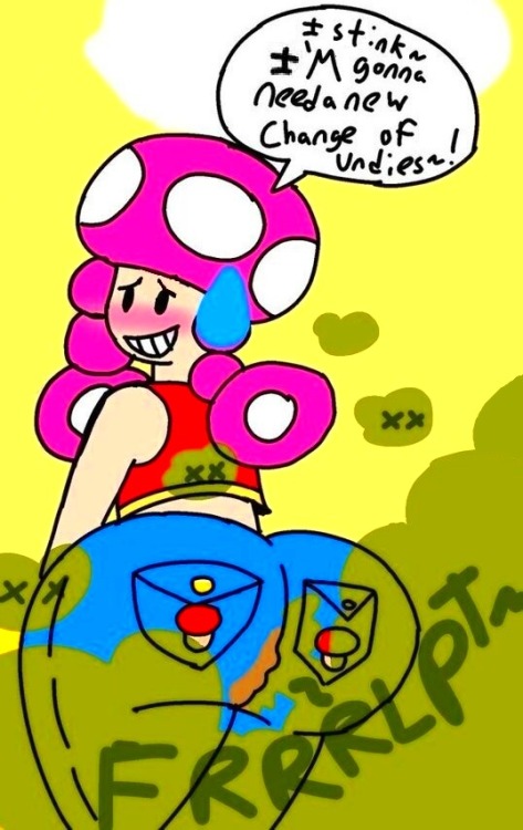  Toadette Farting Peeyew Stinkers In Rotten Eggy Jeans by FennicFantasy 